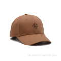 Benutzerdefinierte 6 Panel Brown Baseball Cap